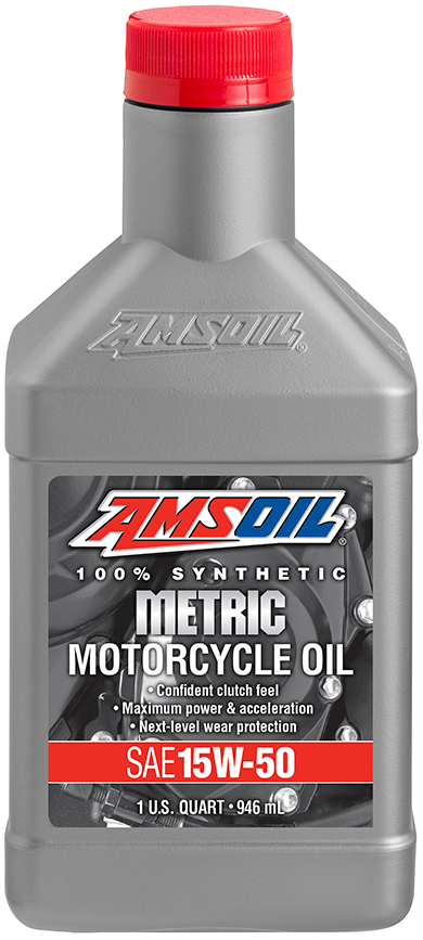 AMSOIL SAE 15W-50 Synthetic Metric Motorcycle Oil